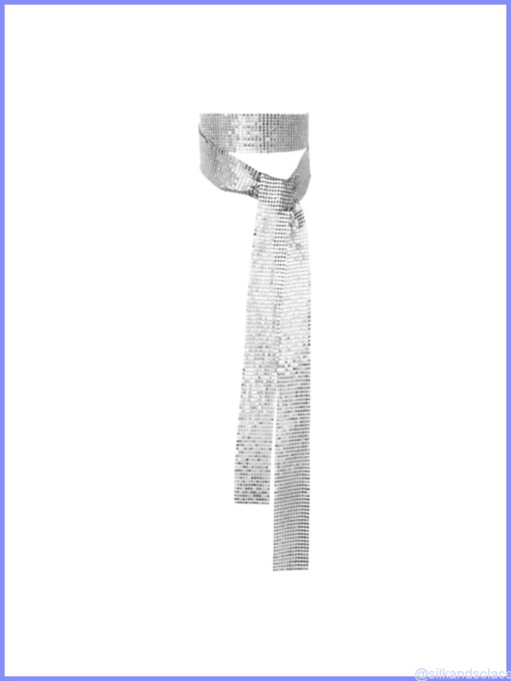Sequin Necktie for Women: Slim Polyester Sparkly Party Prom Tie